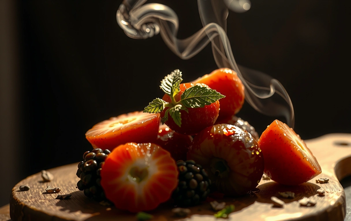 Sommerbeeren und Kräuter